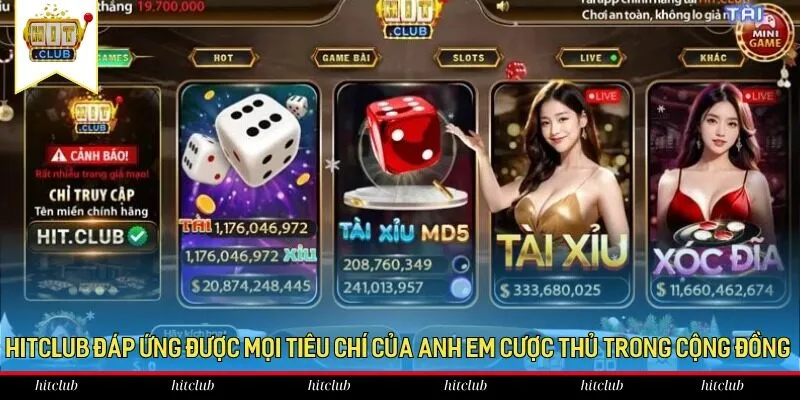 HitClub đáp ứng được mọi tiêu chí của anh em cược thủ trong cộng đồng